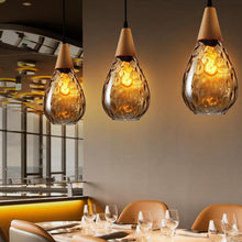 Load image into Gallery viewer, Rome elegant Brown glass Pendant lamp Tiffany Lighting 1 Pcs Glass Hanging Luminaire Kitchen Foyer Glass Shade Coffee Bar Lamp
