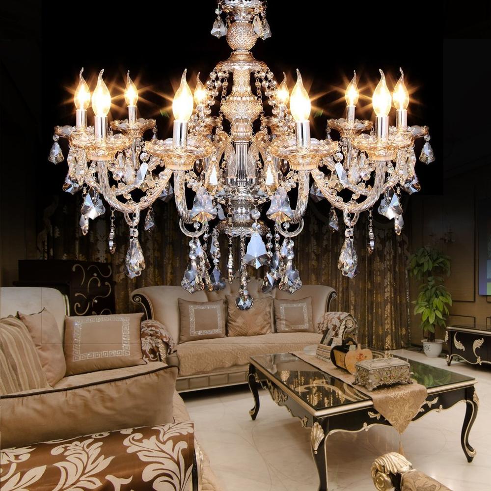 110V Elegant Light Modern Crystal 10 Heads Pendant Lighting Fixture Home Decorative Lamp US Plug Drop Shipping Sale
