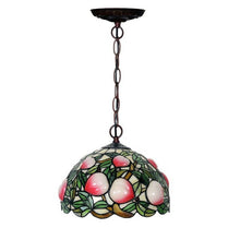 Load image into Gallery viewer, Luxury Elegant Art Deco Rural Plant Flower Stained Glass Large Bedroom Pendant Down Light Vintage Kitchen Living Room Hang Lamp
