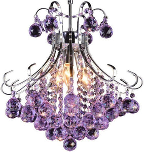 Modern Elegant K9 Crystal Glass Chandelier Lamp Entrance Chandelier Fixtures Pendant Lighting- 3 Lights E12 Bulbs Lampshade