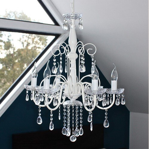 European Iron pendant lamp white minimalist retro  style elegant wedding lamp