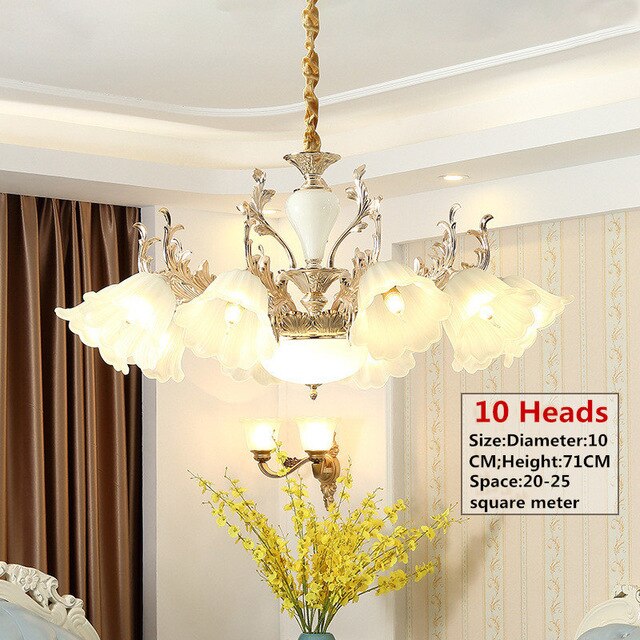 Modern European Fancy LED Alloy droplight Lamp Restaurant Light Fashion Elegant Hotel Hall LED Glass lampshade Pendant Light