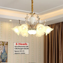Load image into Gallery viewer, Modern European Fancy LED Alloy droplight Lamp Restaurant Light Fashion Elegant Hotel Hall LED Glass lampshade Pendant Light
