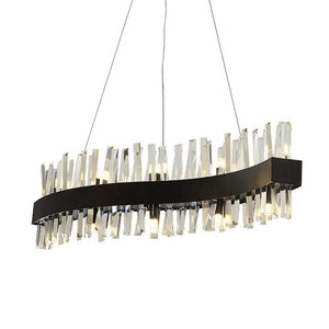 Elegant Crystal Pendant Lights Modern Gold Sivler Black Led Hanging Lamp Ac110v 220v Home Decorative Pendant Lamp For Restaurant