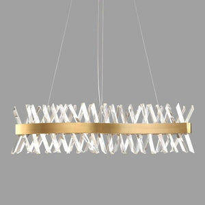 Elegant Crystal Pendant Lights Modern Gold Sivler Black Led Hanging Lamp Ac110v 220v Home Decorative Pendant Lamp For Restaurant