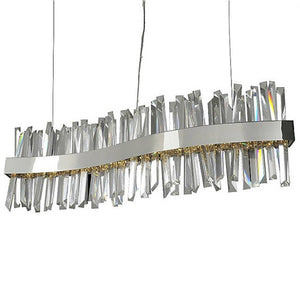 Elegant Crystal Pendant Lights Modern Gold Sivler Black Led Hanging Lamp Ac110v 220v Home Decorative Pendant Lamp For Restaurant
