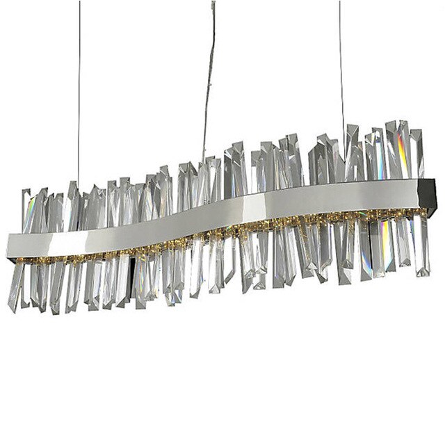 Elegant Crystal Pendant Lights Modern Gold Sivler Black Led Hanging Lamp Ac110v 220v Home Decorative Pendant Lamp For Restaurant