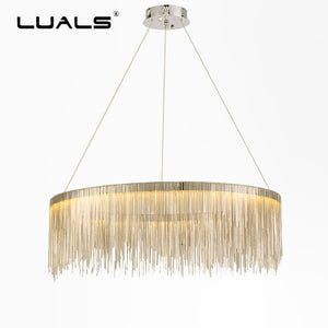 Luxurious Post-Modern Pendant Lamp Elegant Tassel Chain Art Hanging Lights Interior Designer Pendant Light LED Art Deco Lighting