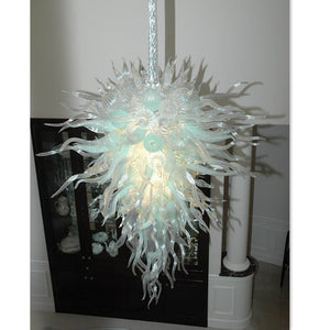Modern Elegent White Blown glass Chandeliers Crystal Lamps LED Bulbs Art Hotel Decor Lamps