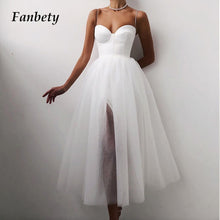 Load image into Gallery viewer, Summer Sexy Halter Off Shoulder Party Dress Women Elegant Spaghetti Strap Spliced Mesh Dresses Ladies Ballet Clothing Vestidos
