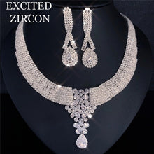 Load image into Gallery viewer, Women&#39;s Exquisite Jewelry Se. Jewelry Zircon Rhinestone Stud Earrings and Necklace Gift
