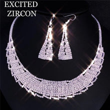 Load image into Gallery viewer, Women&#39;s Exquisite Jewelry Se. Jewelry Zircon Rhinestone Stud Earrings and Necklace Gift
