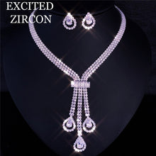 Load image into Gallery viewer, Women&#39;s Exquisite Jewelry Se. Jewelry Zircon Rhinestone Stud Earrings and Necklace Gift
