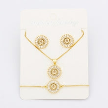 Load image into Gallery viewer, Hot Sale 26 Letters Jewelry Sets Necklace+Earrings+Bracelet For Women Initial Alphabet Charm Copper Zircon Party Wedding Gift

