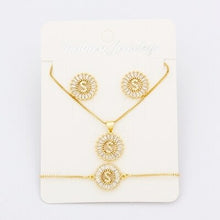 Load image into Gallery viewer, Hot Sale 26 Letters Jewelry Sets Necklace+Earrings+Bracelet For Women Initial Alphabet Charm Copper Zircon Party Wedding Gift
