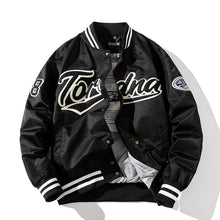 Load image into Gallery viewer, Hip Hop Baseball Jacket Men Women Embroidery Jacket Letter Streetwear Jacket Fashion Vintage Windbreaker Couples Spring Autumn
