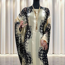 Load image into Gallery viewer, Muslim Sets Dress Wave Print Robe Gowns Lady Party European Clothes American Clothing Abaya Dubai Maxi African Design Loose
