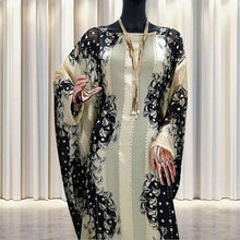 Load image into Gallery viewer, Muslim Sets Dress Wave Print Robe Gowns Lady Party European Clothes American Clothing Abaya Dubai Maxi African Design Loose

