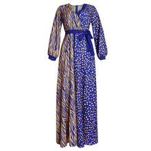 Load image into Gallery viewer, MD Plus Size Women African Print Dashiki Dresses Long Sleeve Party Gowns Kaftan 2021 Summer Ladies Clothing Boho Boubou Robe
