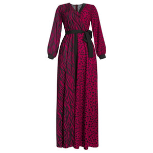 MD Plus Size Women African Print Dashiki Dresses Long Sleeve Party Gowns Kaftan 2021 Summer Ladies Clothing Boho Boubou Robe