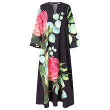 Load image into Gallery viewer, Spring Women&#39;s Sundress Bohemian Floral Long Dress ZANZEA 2021 Casual Long Sleeve Party Holiday Vestidos Kaftan Robe Dresses
