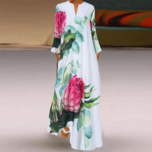 Load image into Gallery viewer, Spring Women&#39;s Sundress Bohemian Floral Long Dress ZANZEA 2021 Casual Long Sleeve Party Holiday Vestidos Kaftan Robe Dresses
