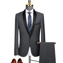 Load image into Gallery viewer, Men Skinny 3 Pieces Set Formal Slim Fit Tuxedo Prom Suit / Male Groom Wedding Blazers High Quality Dress Jacket Coat Pants Vest
