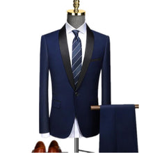 Load image into Gallery viewer, Men Skinny 3 Pieces Set Formal Slim Fit Tuxedo Prom Suit / Male Groom Wedding Blazers High Quality Dress Jacket Coat Pants Vest
