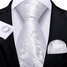 Load image into Gallery viewer, Luxury Blue Gold Paisley Men&#39;s Tie Business Wedding Formal Neck Tie For Men Gift Cravate Silk Tie Handkerchief Cufflinks DiBanGu
