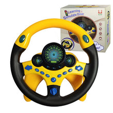Load image into Gallery viewer, Toy Car Copilots Simulated Steering Toys Interactive Steering Wheel Light Baby Musical Electronic Vocal Toys for Birthday Gift
