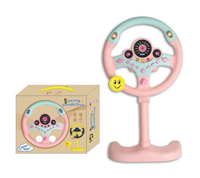 Toy Car Copilots Simulated Steering Toys Interactive Steering Wheel Light Baby Musical Electronic Vocal Toys for Birthday Gift