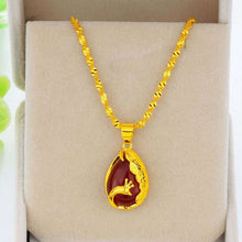 Load image into Gallery viewer, Women Vietnam Gold Filled Jewellry Sets Peacock Opal Charm Wedding Party 24K Gold Color Brass Rings Earrings Necklaces Gifts
