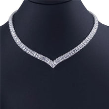 Load image into Gallery viewer, Women&#39;s Exquisite Jewelry Se. Jewelry Zircon Rhinestone Stud Earrings and Necklace Gift
