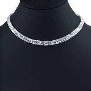 Women's Exquisite Jewelry Se. Jewelry Zircon Rhinestone Stud Earrings and Necklace Gift