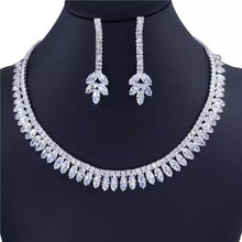 Load image into Gallery viewer, Women&#39;s Exquisite Jewelry Se. Jewelry Zircon Rhinestone Stud Earrings and Necklace Gift
