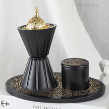 Load image into Gallery viewer, 3 In 1 Arabic Incense Burner Set Middle East Muslim Ceramic Cone Censer Aromatherapy Furnace Tearoom Ornaments Christmas Gift
