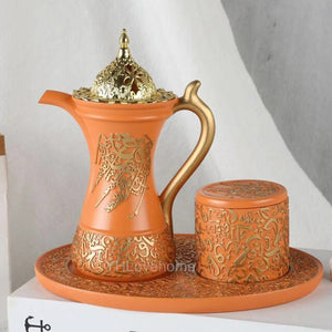 3 In 1 Arabic Incense Burner Set Middle East Muslim Ceramic Cone Censer Aromatherapy Furnace Tearoom Ornaments Christmas Gift