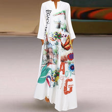 Load image into Gallery viewer, Spring Women&#39;s Sundress Bohemian Floral Long Dress ZANZEA 2021 Casual Long Sleeve Party Holiday Vestidos Kaftan Robe Dresses
