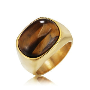 Onlysda Stainless steel Ancient Middle East Arabic Style Stone Ring Opal Anel Indian Jewelry For Men Gift Wedding Gift OSR110