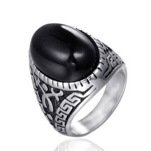 Onlysda Stainless steel Ancient Middle East Arabic Style Stone Ring Opal Anel Indian Jewelry For Men Gift Wedding Gift OSR110