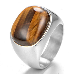 Onlysda Stainless steel Ancient Middle East Arabic Style Stone Ring Opal Anel Indian Jewelry For Men Gift Wedding Gift OSR110
