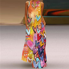 Load image into Gallery viewer, MOVOKAKA Vintage Tiger Print Dress 2021 V Neck Casual Holiday Long Dresses Summer Woman Sleeveless Girls Beach Maxi Dress Women
