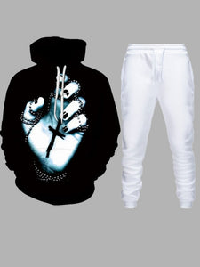 2021 Fashion 3D Hoodies Suits Men's Sweatshirt Joggers Funny Harajuku Print Set Fall Winter Unisex Tracksuit Clothes Pant
