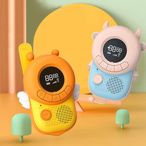 2021 2Pcs Mini Walkie Talkies Interphone Children's Radio Toy Phone 3Km Transmission Transceiver Interactive Toys for Girls Kids