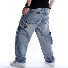 Load image into Gallery viewer, Man Loose Baggy Jeans Hiphop Skateboard Denim Pants Hip Hop Rap Male Black Trouses Big Size 30-46
