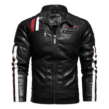 Load image into Gallery viewer, 2021 Men&#39;s Trendy New Motor Leather Jacket Outwear Men Winter Fashion Casual Biker PU Jacket Coat Man Slim Leather Bomber Jacket
