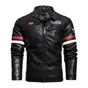 2021 Men's Trendy New Motor Leather Jacket Outwear Men Winter Fashion Casual Biker PU Jacket Coat Man Slim Leather Bomber Jacket