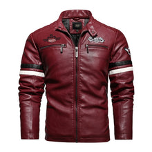 Load image into Gallery viewer, 2021 Men&#39;s Trendy New Motor Leather Jacket Outwear Men Winter Fashion Casual Biker PU Jacket Coat Man Slim Leather Bomber Jacket
