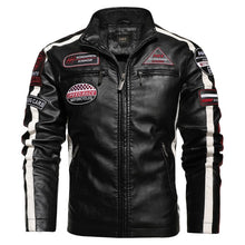 Load image into Gallery viewer, 2021 Men&#39;s Trendy New Motor Leather Jacket Outwear Men Winter Fashion Casual Biker PU Jacket Coat Man Slim Leather Bomber Jacket
