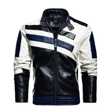 Load image into Gallery viewer, 2021 Men&#39;s Trendy New Motor Leather Jacket Outwear Men Winter Fashion Casual Biker PU Jacket Coat Man Slim Leather Bomber Jacket
